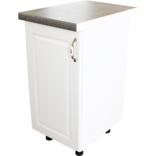 Corp inferior cu 1 Usa Zebra, Alb/MDF Alb lucios, si blat Beton 40 x 85 x 60